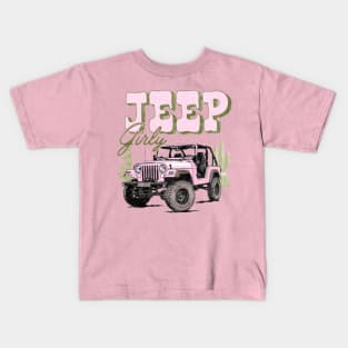 Jeep Girly Kids T-Shirt